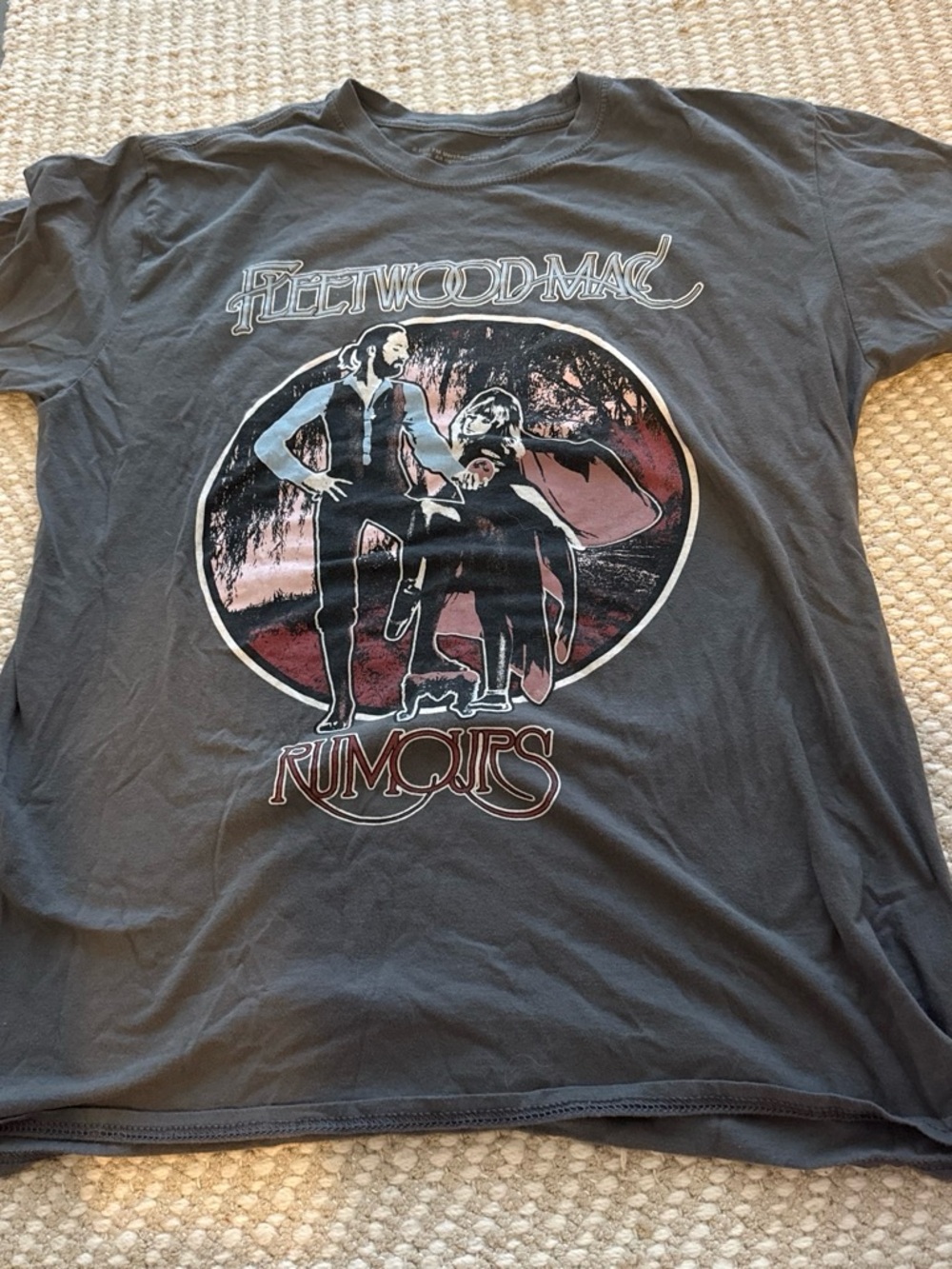 'Rumours' Short Sleeve Graphic Tee - Charcoal